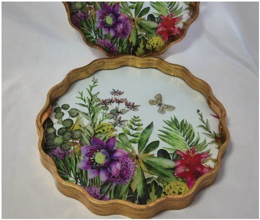 Arrow 2'li İtalyan Tepsi 40x4 cm / 36x4 cm Servis Tepsisi