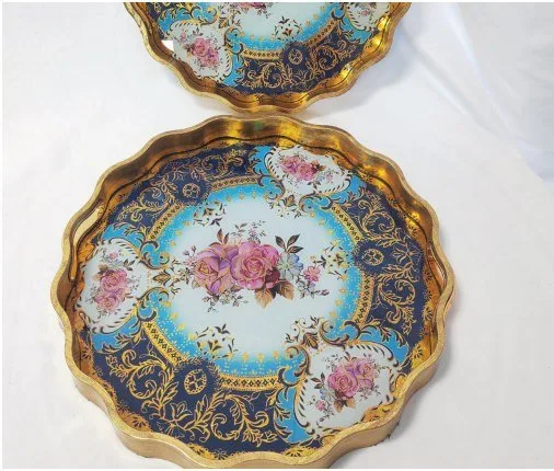 Arrow 2'li İtalyan Tepsi 40x4 cm ve 36x4 cm Servis Tepsisi