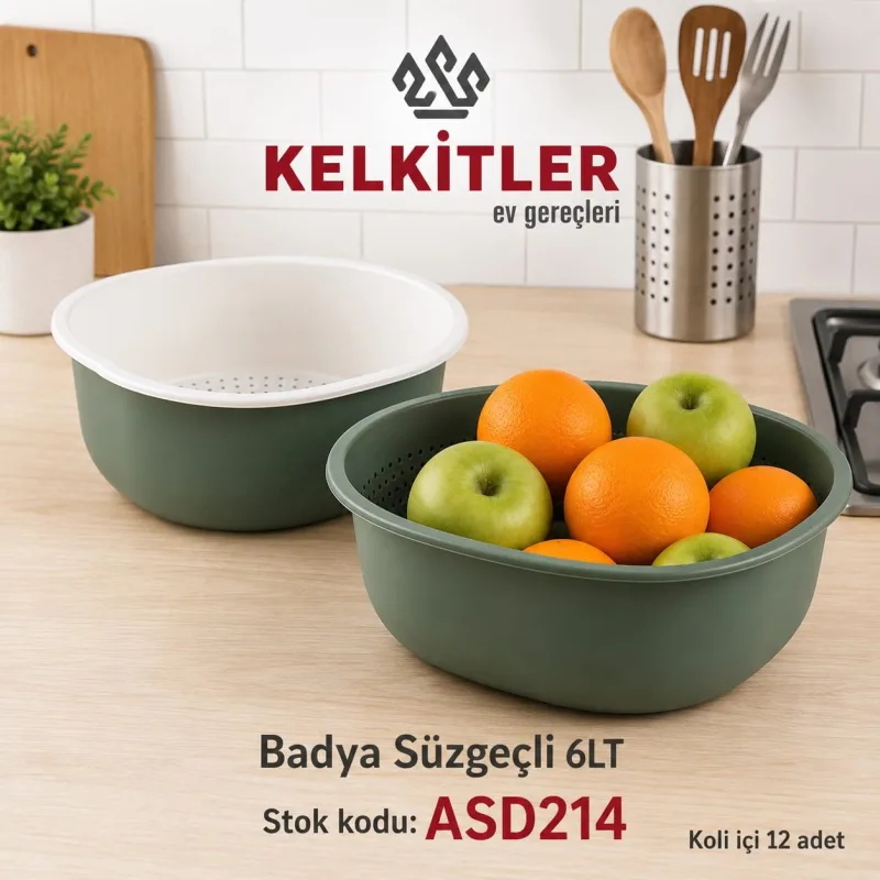 Süzgeçli Badya 6 L