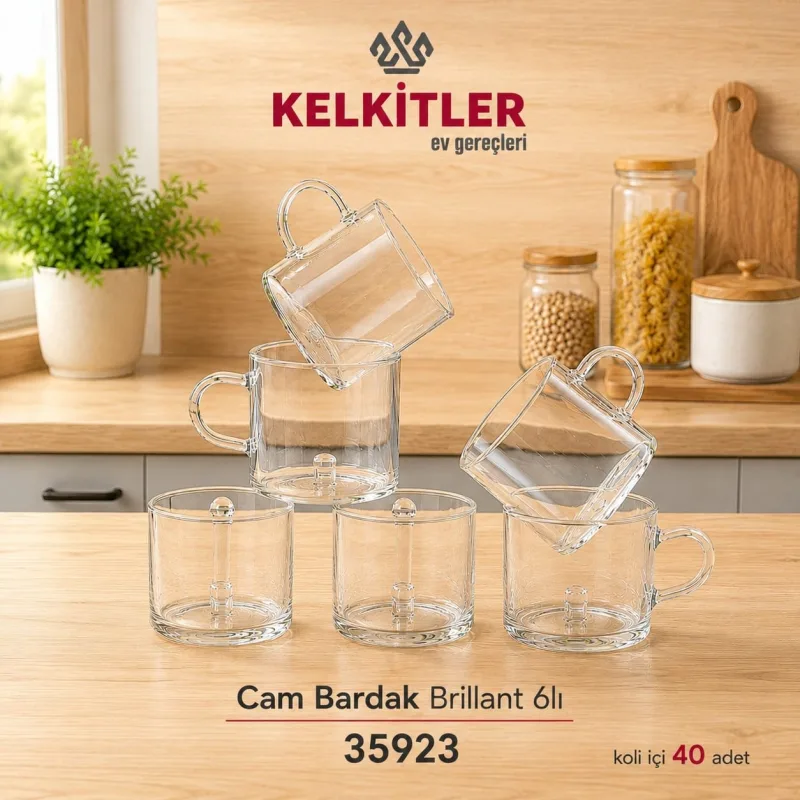 Brillant Cam Bardak 6'lı