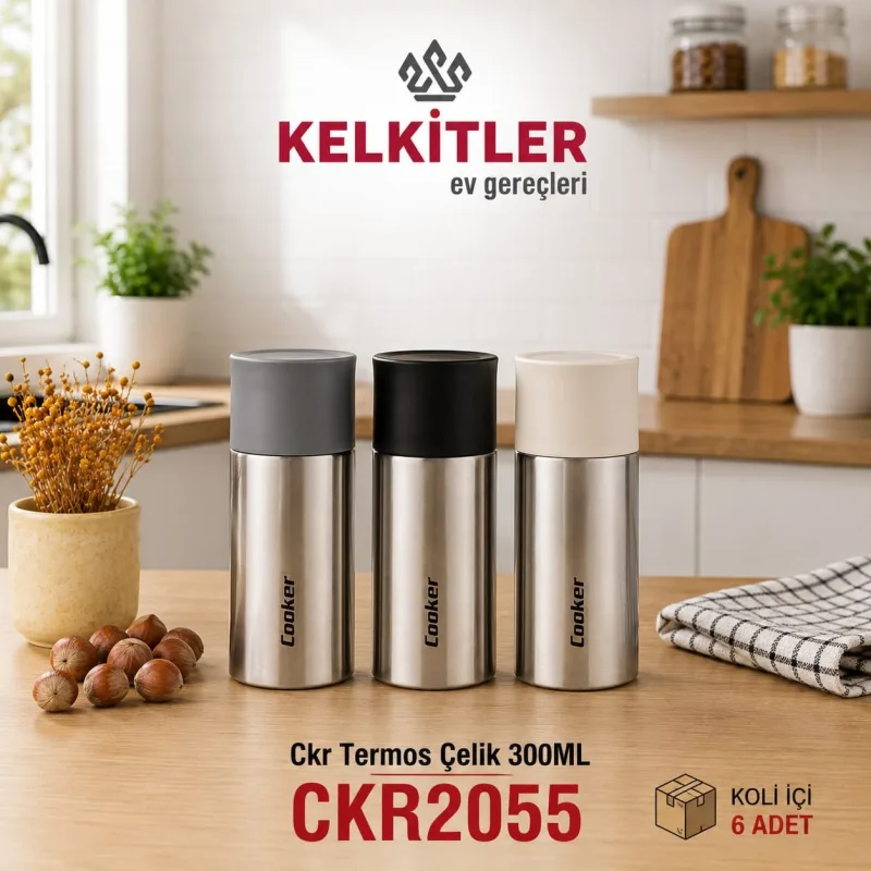 Cooker ColorLine Paslanmaz Çelik Termos 0,30 L