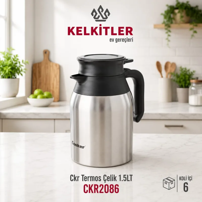 Cooker Family Paslanmaz Çelik Termos 1,5 L