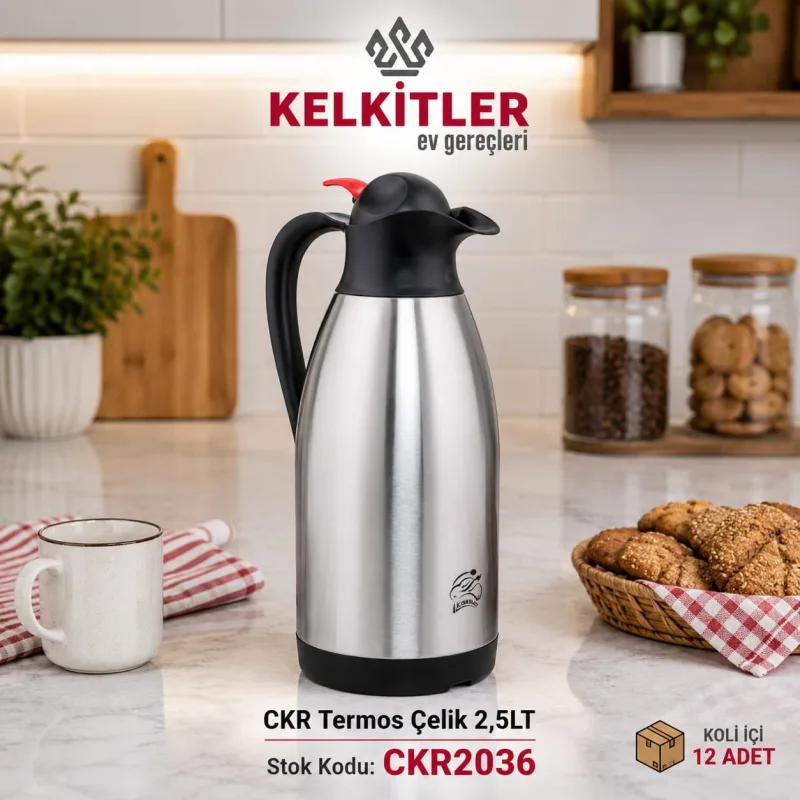 Cooker HeatLock Paslanmaz Çelik Termos 2,5 L