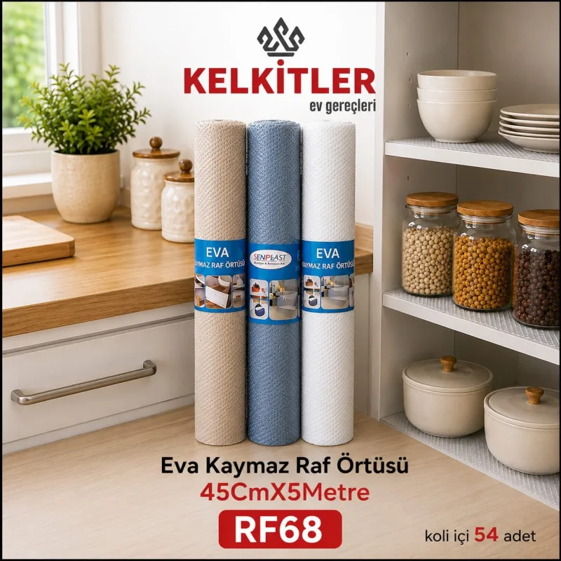 EVA KAYMAZ RAF ÖRTÜSÜ RENKLİ 45CMX5MX54