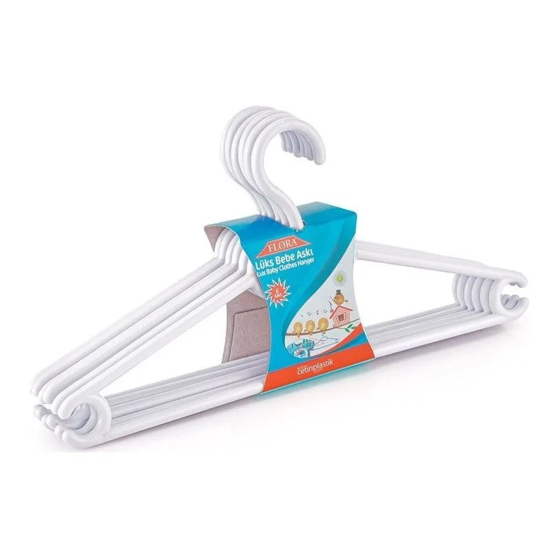 Flora Lüks Bebek Elbise Askısı 6'lı Paket