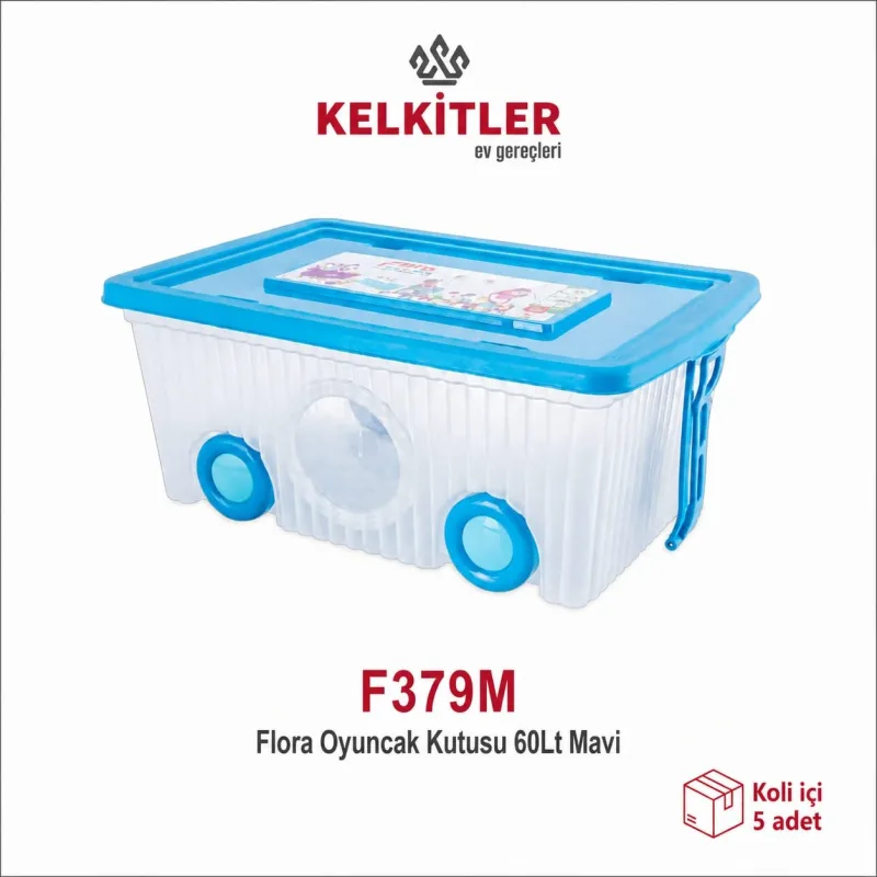 FLORA OYUNCAK KUTUSU 60LT MAVİX5