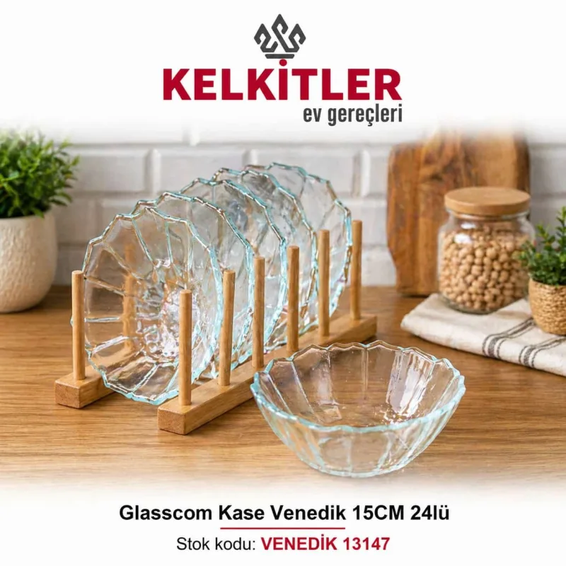 Glasscom Venedik Kase 24'lü 15 cm