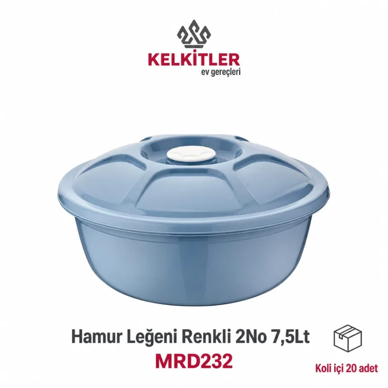 Merdem Hamur Leğeni Renkli 2 Numara 7,5 L