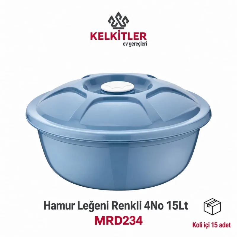 Merdem Hamur Leğeni Renkli 4 Numara 15 L