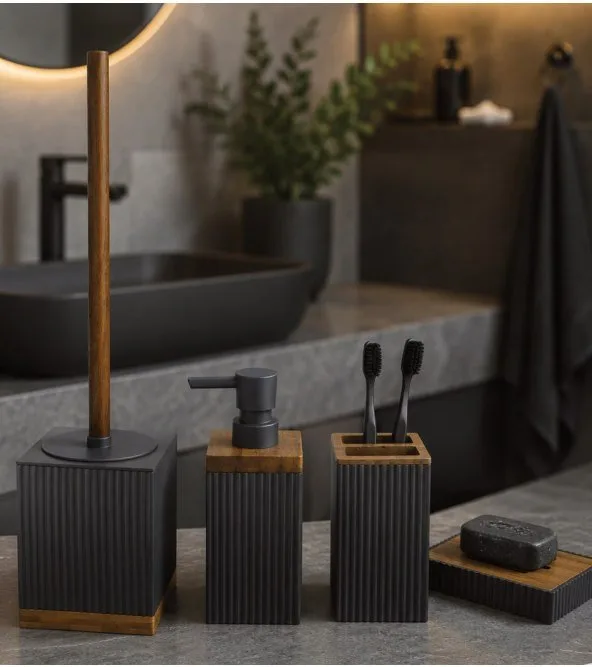 Arrow Hanna Banyo Seti 6'lı Koli Banyo ve Sabunluk Takımı