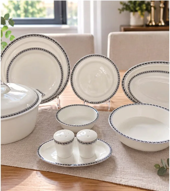 Hedra Silver 60 Parça Porselen Yemek Takımı
