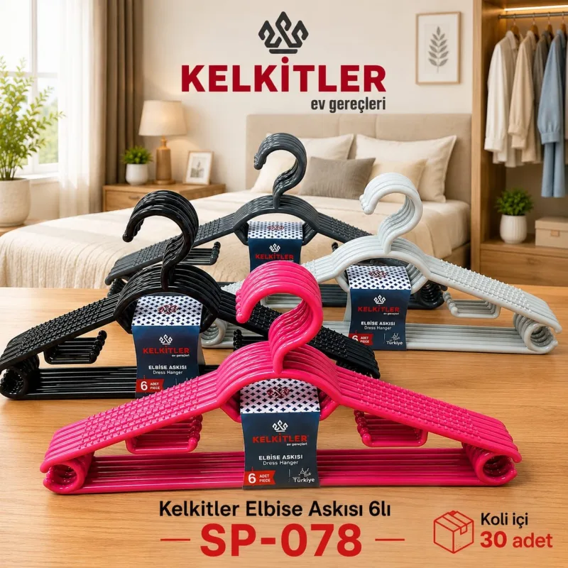 Kelkitler Elbise Askısı 6'lı