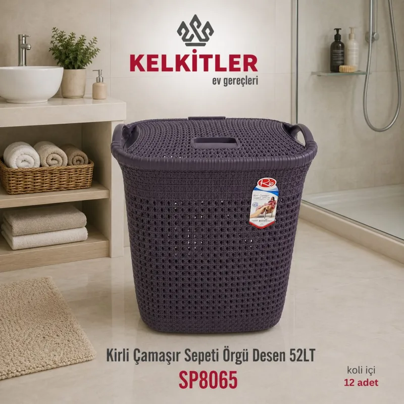 KİRLİ ÇAMAŞIR SEPETİ ÖRGÜ DESEN 52LTX12