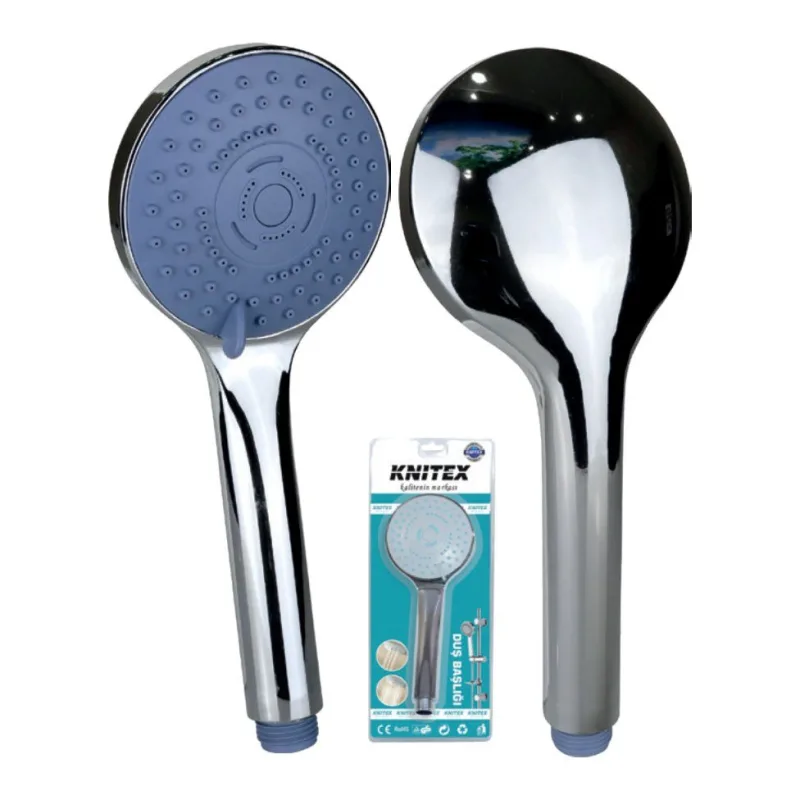 KNITEX Krom Mavi Yüzlü Vakumlu Duş Başlığı