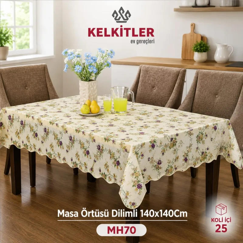 Dilimli Masa Örtüsü 140x140 cm