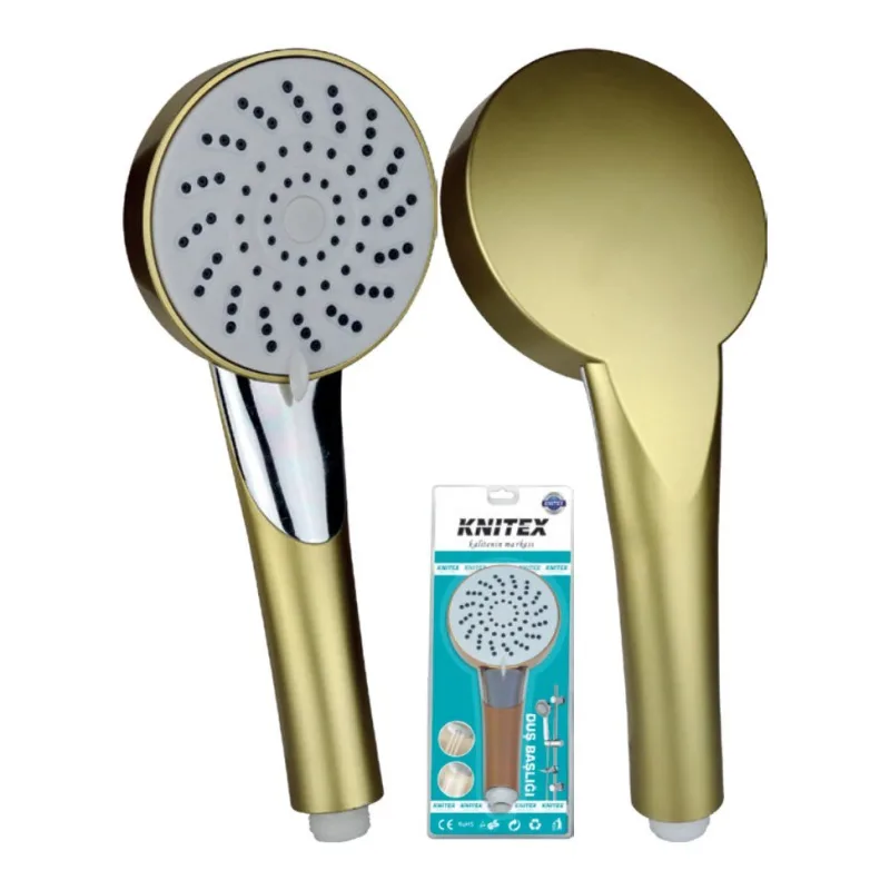 KNITEX Mat Gold Krom Saplı Vakumlu Duş Başlığı