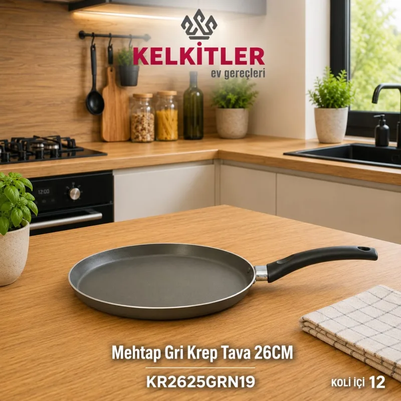 MEHTAP GRİ KREP TAVA 26CMX12