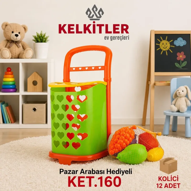 Hediyeli Oyuncak Pazar Arabası