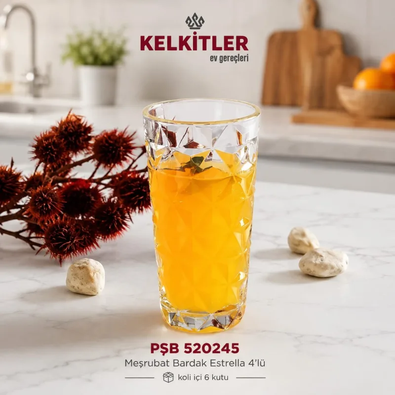 Paşabahçe Estrella Meşrubat Bardağı 285 ml 4'lü