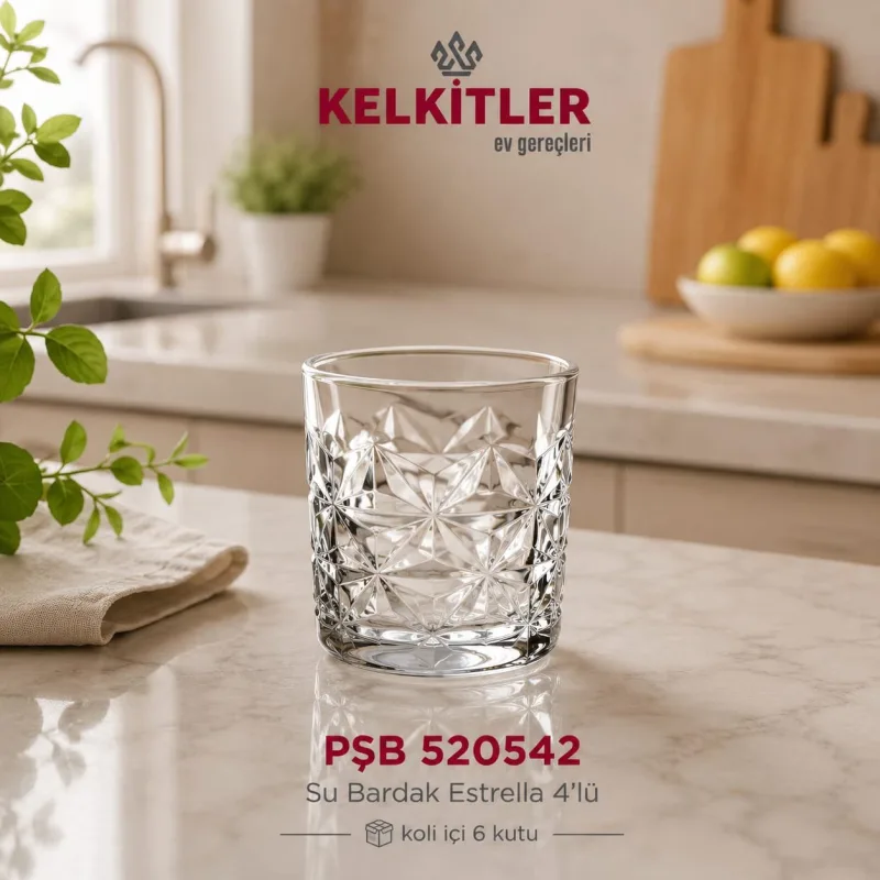 Paşabahçe Estrella Su Bardağı 4'lü