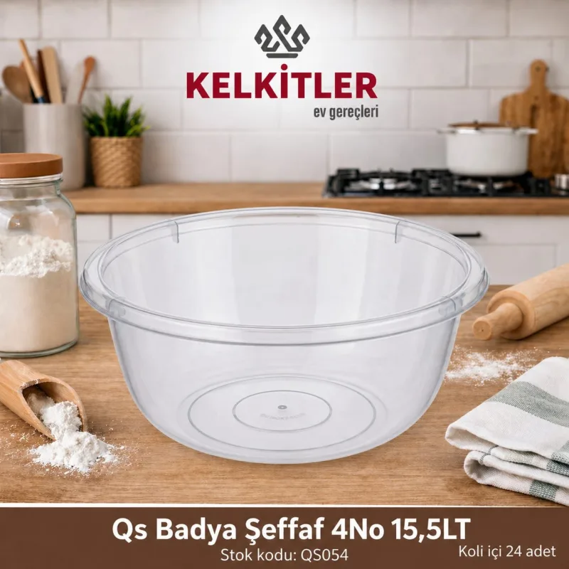 QS Badya Şeffaf 4 No 15,5 L
