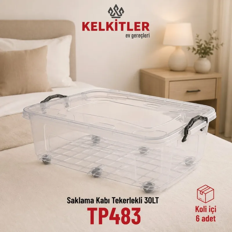 Tuffex Roller Tekerlekli Saklama Kabı 30 L