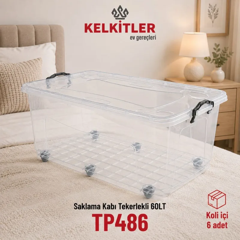 Tuffex Roller Derin Tekerlekli Saklama Kabı 60 L