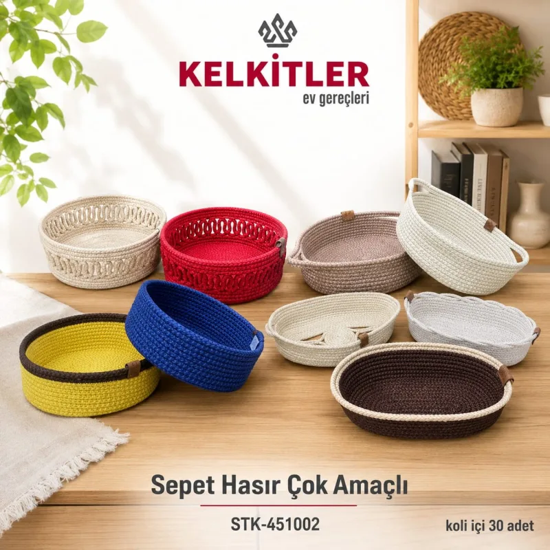 Çok Amaçlı Hasır Sepet