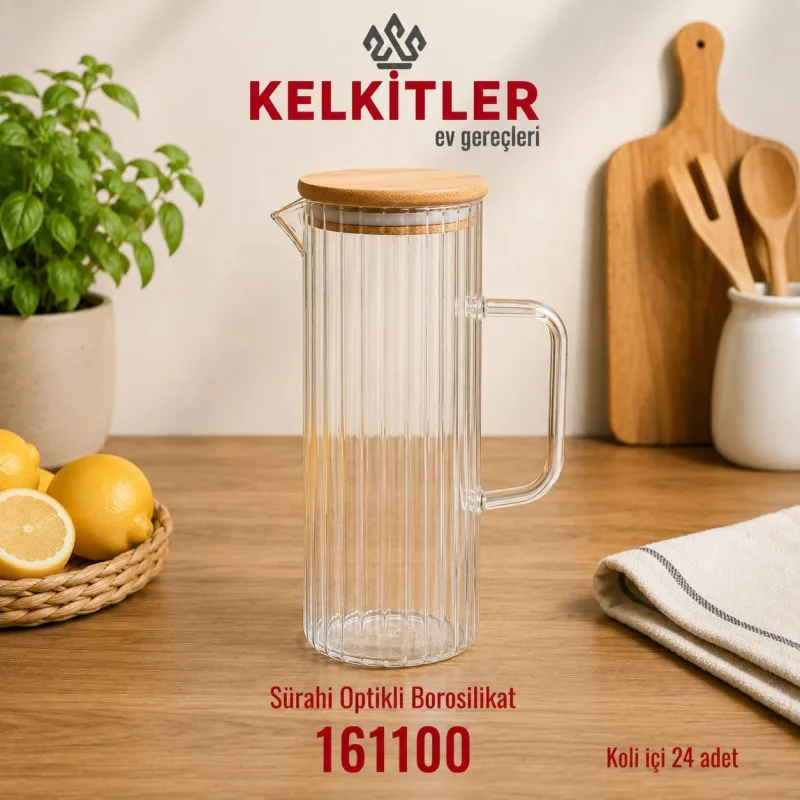 Buenos Optikli Borosilikat Cam Sürahi