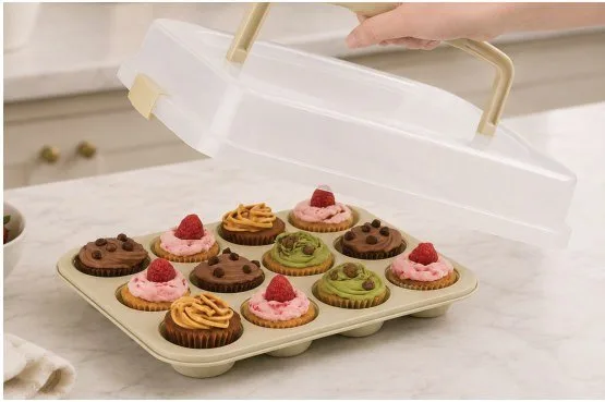 SweetCase Kapaklı Muffin Kek Kalıbı (TR-7141)