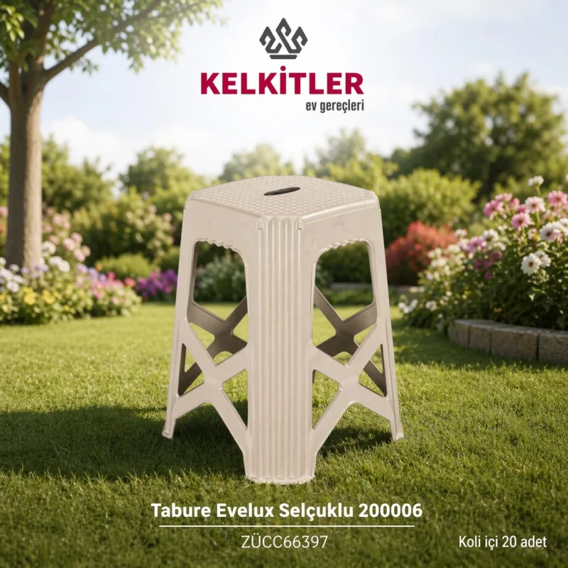 Perilla Evelux Selçuklu Plastik Tabure