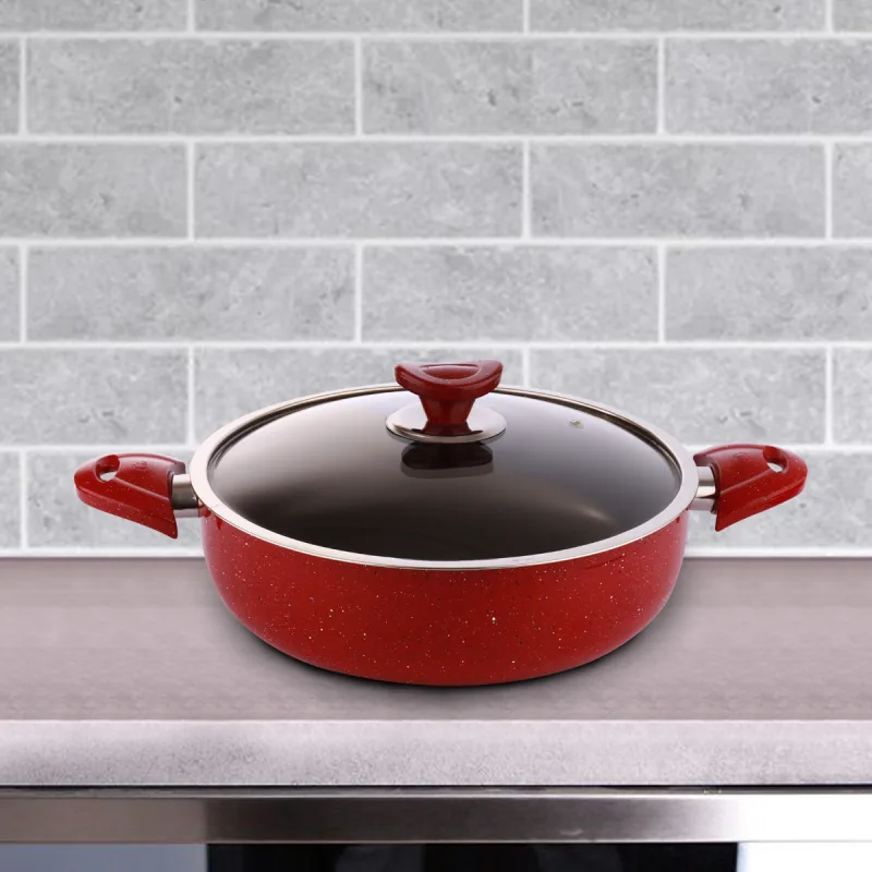 Nar Teflon Basık Tencere 22 cm